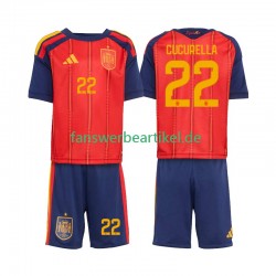 Marc Cucurella 22 Trikot Spanien Kinder Heimausrüstung WM 2026 Kurzarm
