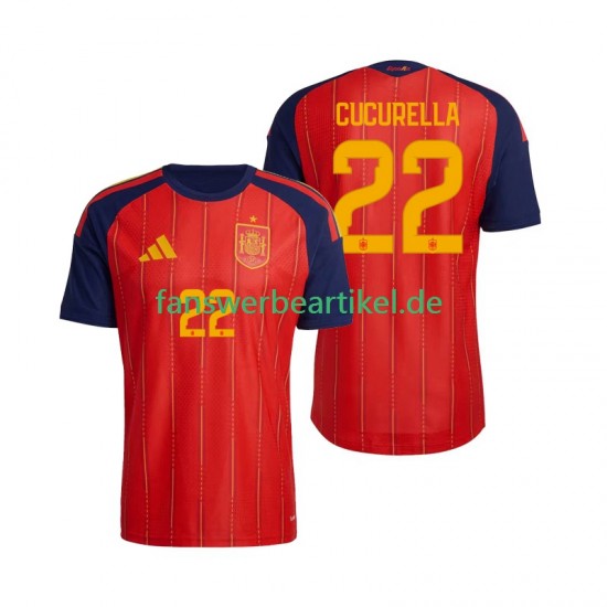 Marc Cucurella 22 Trikot Spanien Herren Heimausrüstung WM 2026 Kurzarm
