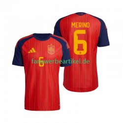 Mikel Merino 6 Trikot Spanien Herren Heimausrüstung WM 2026 Kurzarm