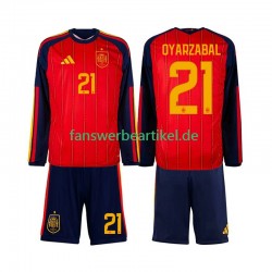 Mikel Oyarzabal 21 Trikot Spanien Kinder Heimausrüstung WM 2026 Langarm
