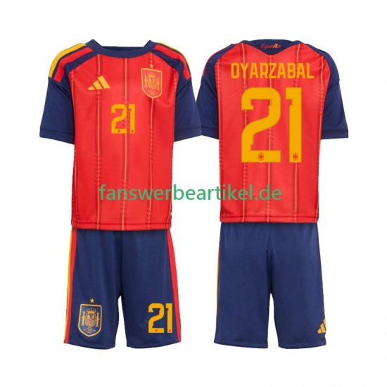 Mikel Oyarzabal 21 Trikot Spanien Kinder Heimausrüstung WM 2026 Kurzarm