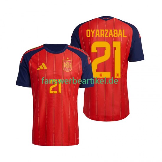 Mikel Oyarzabal 21 Trikot Spanien Herren Heimausrüstung WM 2026 Kurzarm