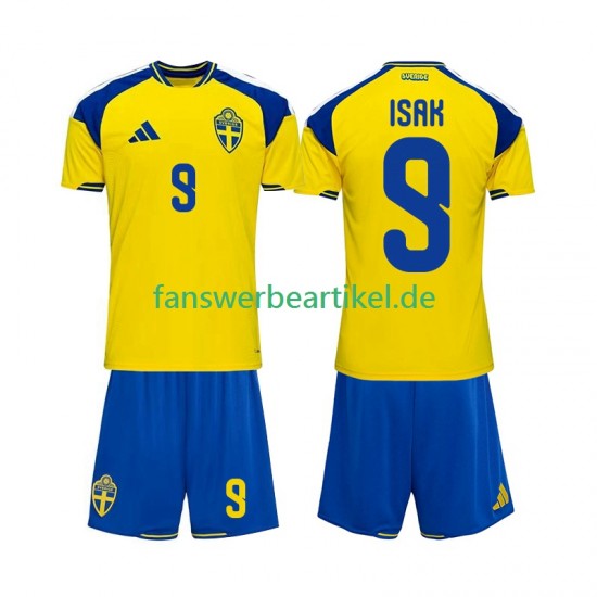 Alexander Isak 9 Trikot Schweden Kinder Heimausrüstung 2026 Kurzarm