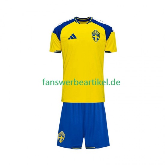 Trikot Schweden Kinder Heimausrüstung 2026 Kurzarm