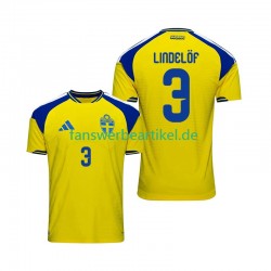 Victor Lindelof 3 Trikot Schweden Herren Heimausrüstung 2026 Kurzarm