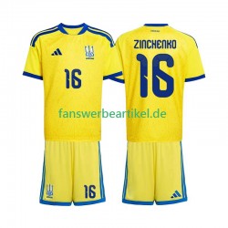 Oleksandr Zinchenko 16 Trikot Ukraine Kinder Heimausrüstung WM 2026 Kurzarm