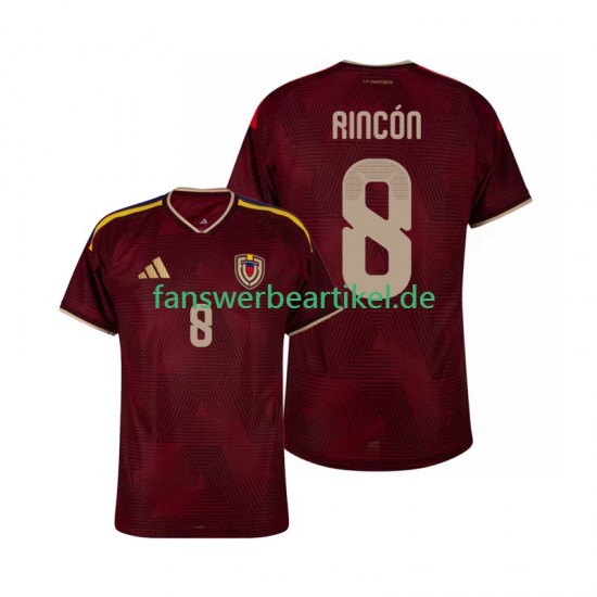 Tomas Rincon 8 Trikot Venezuela Herren Heimausrüstung 2026 Kurzarm