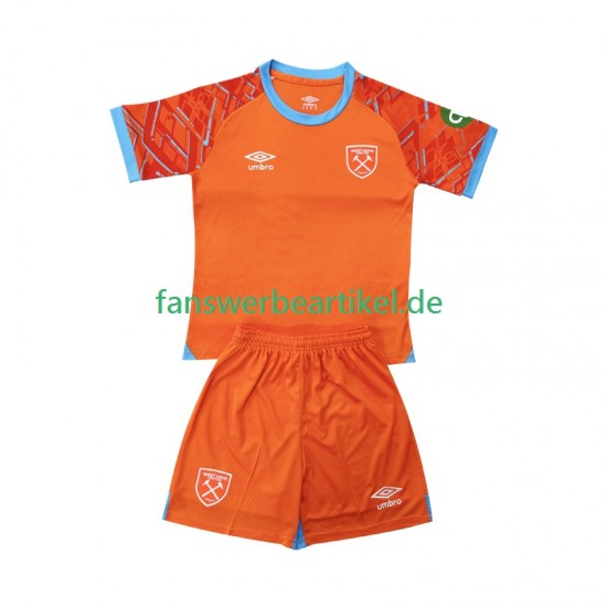 Torwart Trikot West Ham United Kinder Auswärtsausrüstung 2025-2026 Kurzarm