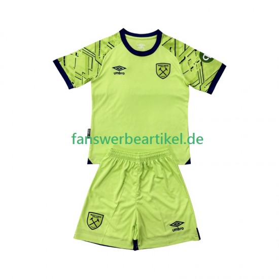 Torwart Trikot West Ham United Kinder Heimausrüstung 2025-2026 Kurzarm