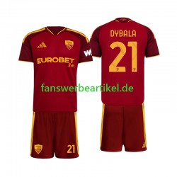 Paulo Dybala 21 Trikot AS Rom Kinder Heimausrüstung 2026-2027 Kurzarm