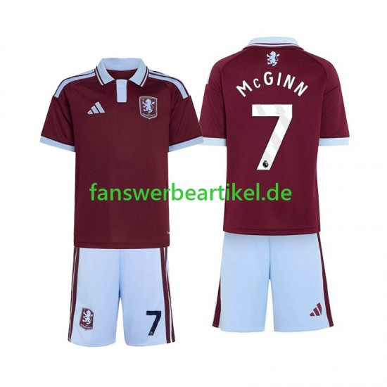 John McGinn 7 Trikot Aston Villa Kinder Heimausrüstung 2026-2027 Kurzarm