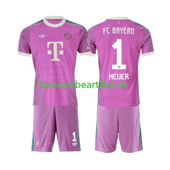 Manuel Neuer 1 Torwart Trikot FC Bayern München Kinder Ausweich ausrüstung 2026-2027 Kurzarm