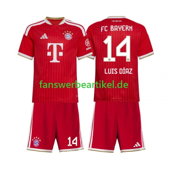 Luis Diaz 14 Trikot FC Bayern München Kinder Heimausrüstung 2026-2027 Kurzarm