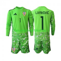 Dominik Livakovic 25 Torwart Trikot Kroatien Kinder Heimausrüstung 2026-2027 Langarm