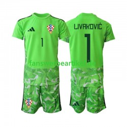 Dominik Livakovic 25 Torwart Trikot Kroatien Kinder Heimausrüstung 2026-2027 Kurzarm