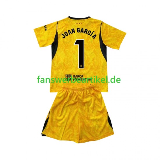 Joan Garcia 1 Torwart Trikot FC Barcelona Kinder Viertes ausrüstung 2026-2027 Kurzarm