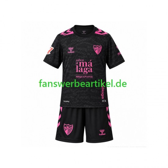 Trikot Málaga CF Kinder Ausweich ausrüstung 2026-2027 Kurzarm