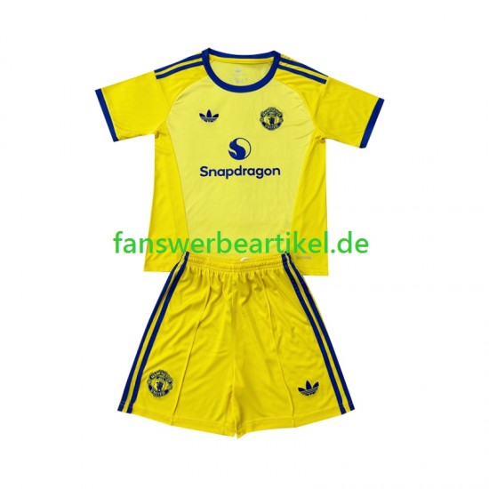 Torwart Trikot Manchester United Kinder Ausweich ausrüstung 2026-2027 Kurzarm