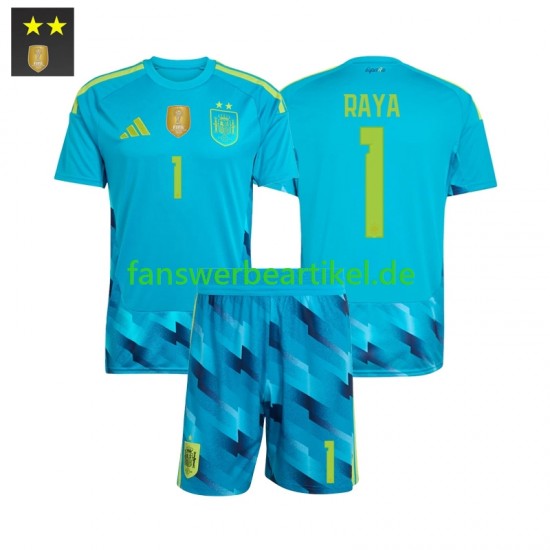 David Raya 1 Torwart Trikot Spanien Kinder Heimausrüstung 2026-2027 Kurzarm
