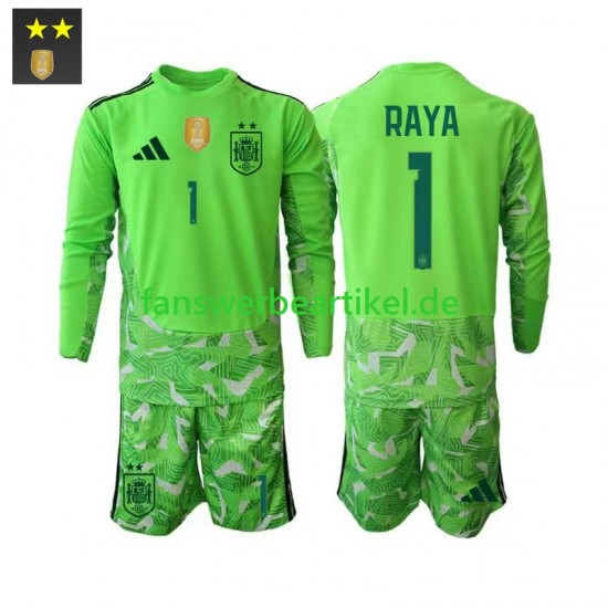 David Raya 1 Torwart Trikot Spanien Kinder Ausweich ausrüstung 2026-2027 Langarm