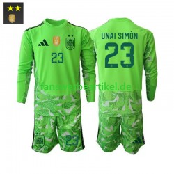 Unai Simon 23 Torwart Trikot Spanien Kinder Ausweich ausrüstung 2026-2027 Langarm
