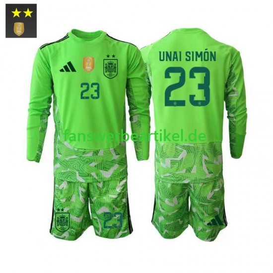 Unai Simon 23 Torwart Trikot Spanien Kinder Ausweich ausrüstung 2026-2027 Langarm