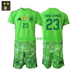 Unai Simon 23 Torwart Trikot Spanien Kinder Ausweich ausrüstung 2026-2027 Kurzarm