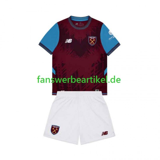 Trikot West Ham United Kinder Heimausrüstung 2026-2027 Kurzarm