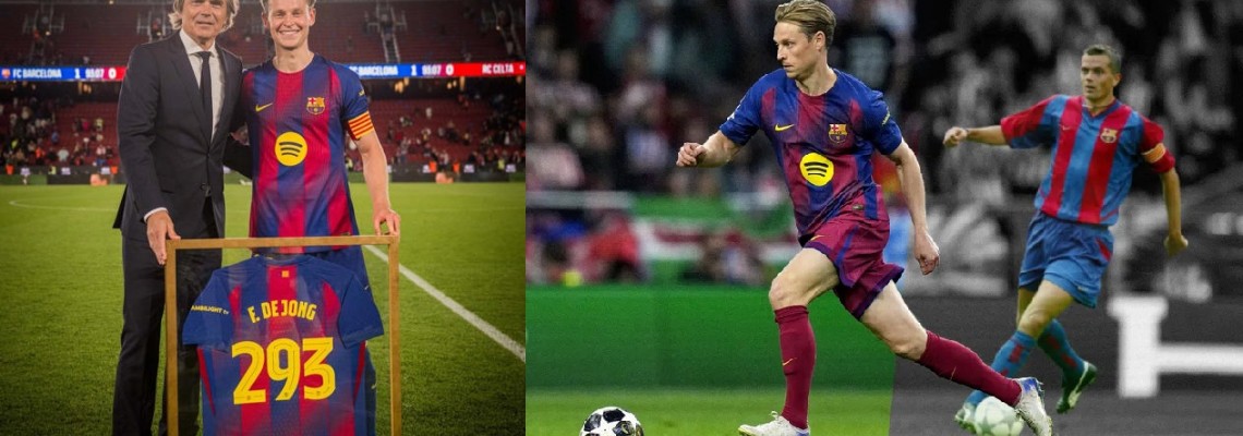 De Jong bricht Rekord und posiert mit Cocu