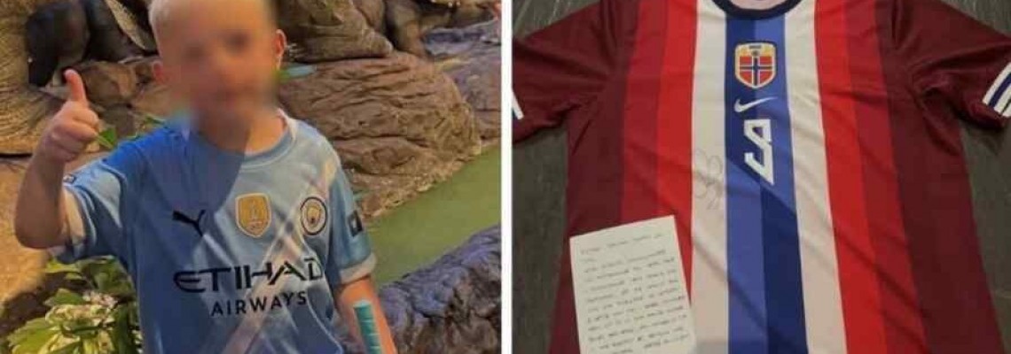 Haalands große Geste: Er schickt Trikots an einen verstorbenen jungen Fan Haalands große Geste: Er schickt Trikots an einen verstorbenen jungen Fan