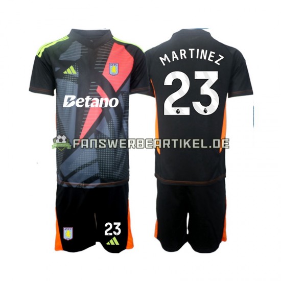 Emiliano Martinez 23 Torwart Trikot Aston Villa Kinder Auswärtsausrüstung 2024-2025 Kurzarm