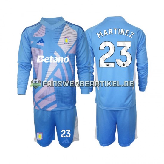 Emiliano Martinez 23 Torwart Trikot Aston Villa Kinder Ausweich ausrüstung 2024-2025 Langarm