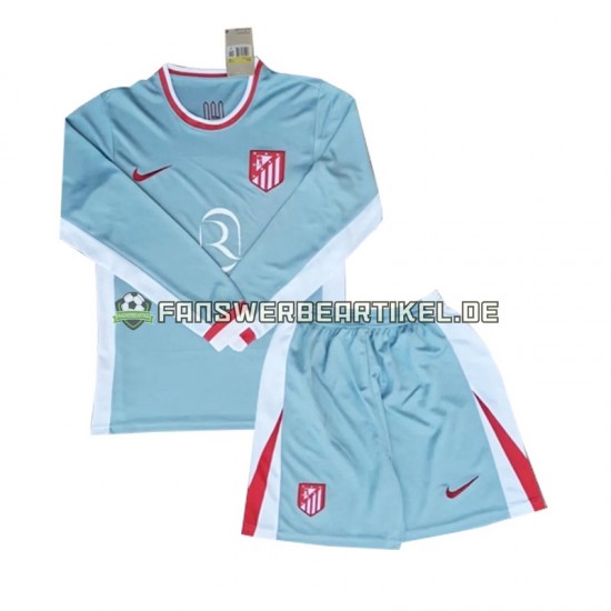 Trikot Atlético Madrid Kinder Auswärtsausrüstung 2024-2025 Langarm