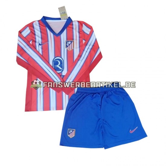 Trikot Atlético Madrid Kinder Heimausrüstung 2024-2025 Langarm