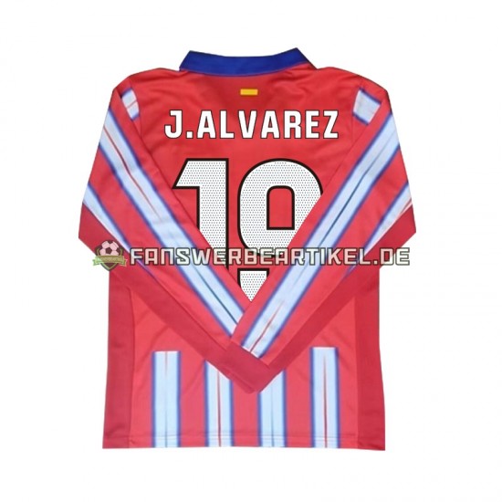 Julian Alvarez 19 Trikot Atlético Madrid Herren Heimausrüstung 2024-2025 Langarm