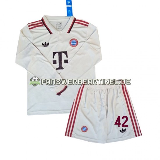 Musiala 42 Trikot FC Bayern München Kinder Ausweich ausrüstung 2024-2025 Langarm