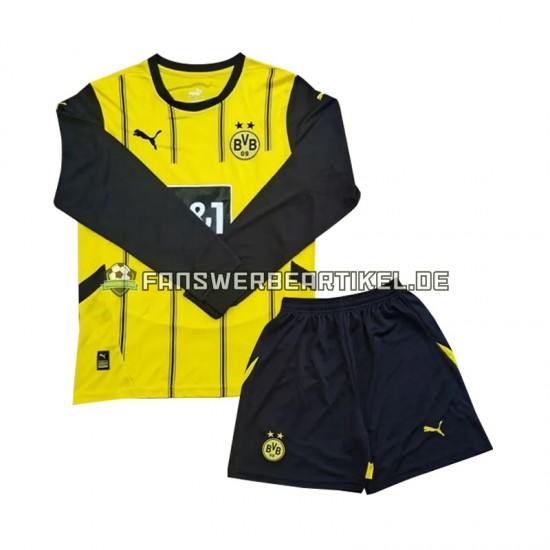 Trikot Borussia Dortmund Kinder Heimausrüstung 2024-2025 Langarm