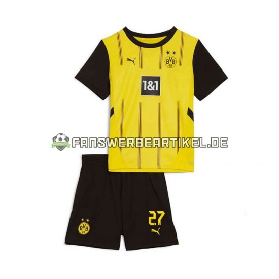 Karim Adeyemi 27 Trikot Borussia Dortmund Kinder Heimausrüstung 2024-2025 Kurzarm