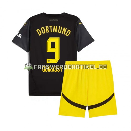 Serhou Guirassy 9 Trikot Borussia Dortmund Kinder Auswärtsausrüstung 2024-2025 Kurzarm