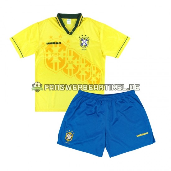 Retro Trikot Brasilien Kinder Heimausrüstung 1994 Kurzarm