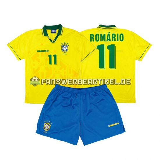 Romario 11 Retro Trikot Brasilien Kinder Heimausrüstung 1994 Kurzarm