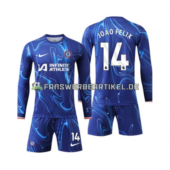 Joao Felix 14 Trikot Chelsea Kinder Heimausrüstung 2024-2025 Langarm