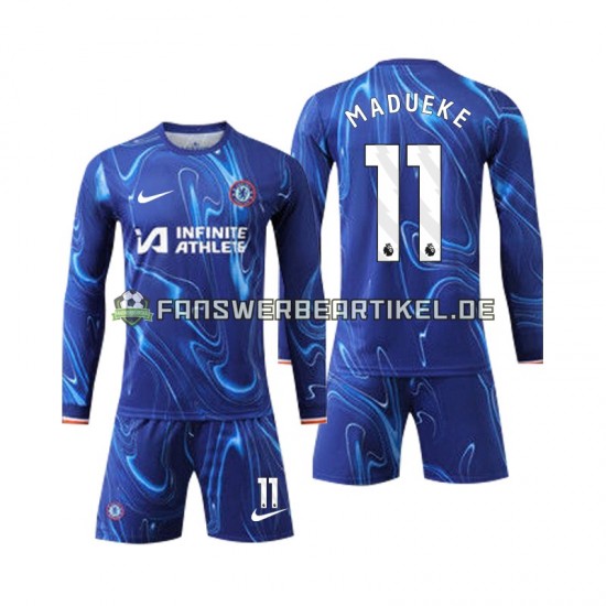 Madueke 11 Trikot Chelsea Kinder Heimausrüstung 2024-2025 Langarm