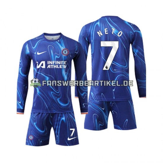 Neto 7 Trikot Chelsea Kinder Heimausrüstung 2024-2025 Langarm