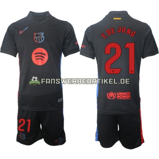 F DE JONG 21 Trikot FC Barcelona Kinder Auswärtsausrüstung 2024-2025 Kurzarm