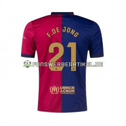 F. DE JONG 21 Trikot FC Barcelona Herren Heimausrüstung 2024-2025 Kurzarm
