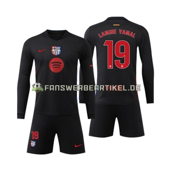 Lamine Yamal 19 Trikot FC Barcelona Kinder Auswärtsausrüstung 2024-2025 Langarm