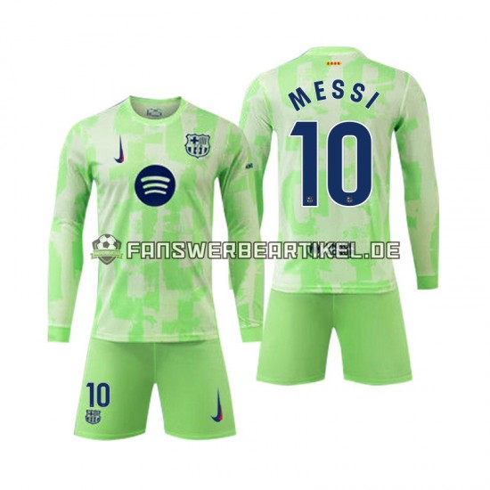 Lionel Mess 10 Trikot FC Barcelona Kinder Ausweich ausrüstung 2024-2025 Langarm