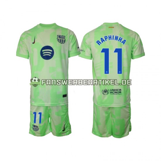 Raphinha 11 Trikot FC Barcelona Kinder Ausweich ausrüstung 2024-2025 Kurzarm