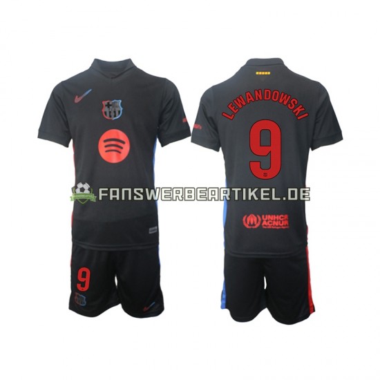 Robert Lewandowski 9 Trikot FC Barcelona Kinder Auswärtsausrüstung 2024-2025 Kurzarm